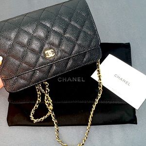 CHANEL Wallet on Chain - Black Caviar Leather